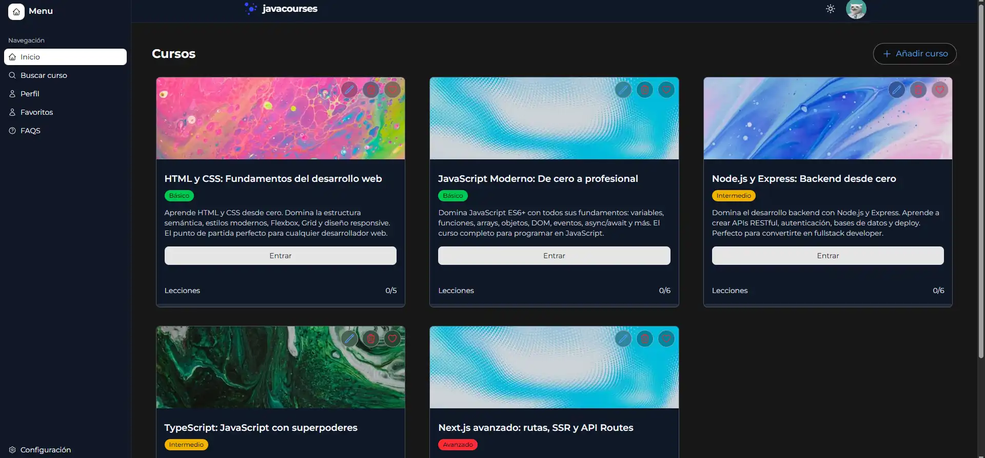 Courses WebApp